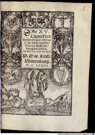 Das 15. Capitel der ersten Epistel S. Pauli an die Corinther, von der Aufferstehung der Todten