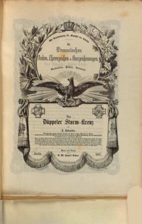 Die preußischen Orden, Ehrenzeichen und Auszeichnungen : geschichtlich, bildlich, statistisch, 23. Das Düppeler Sturm-Kreuz