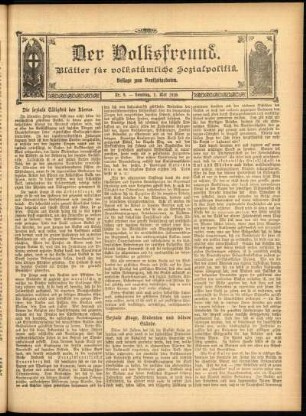 Ausgabe vom Sonntag, den 01. Mai 1910.