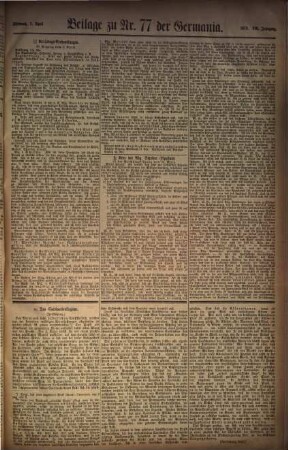 Germania : Zeitung für das deutsche Volk. 8. 1878, 4 - 6