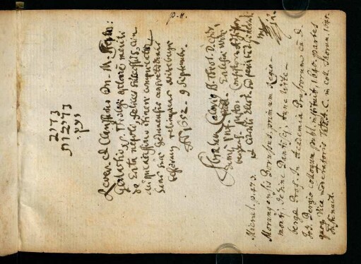 Wittenberg; 09.09.1652 / Abraham Calovius