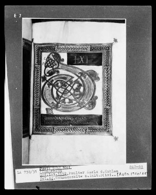 Psalter Karls des Kahlen — Buchseite mit Initiale D, Folio 42
