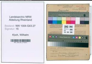 Entnazifizierung Wilhelm Koch , geb. 11.02.1912 (Arbeiter)