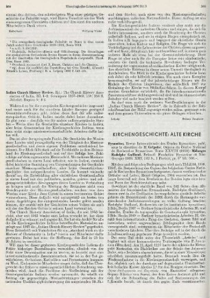 359-360 [Rezension] Indian church history review