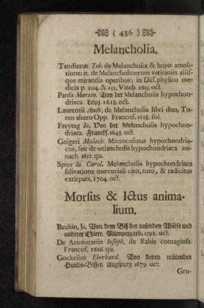 Morsus & Ictus animalium.