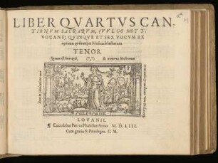 Liber quartus cantionum sacrarum ... quinque et sex vocum. Tenor