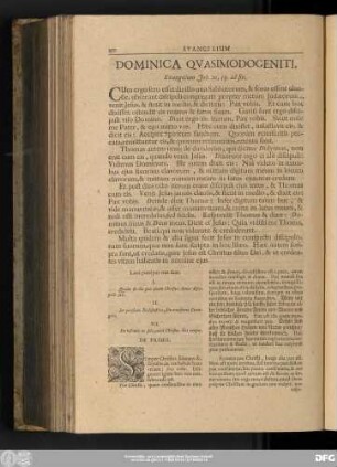 Dominica Quasimodogeniti, Evangelium Ioh. 20, 19. ad fin.