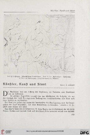 11.1919: Künstler, Kunst und Staat