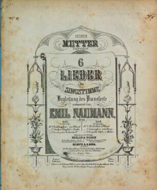 6 Lieder für eine Singstimme mit Begleitung des Pianoforte : op. 29, 2
