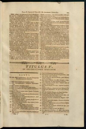 409-438, Titulus V. De Celebratione Missarum.