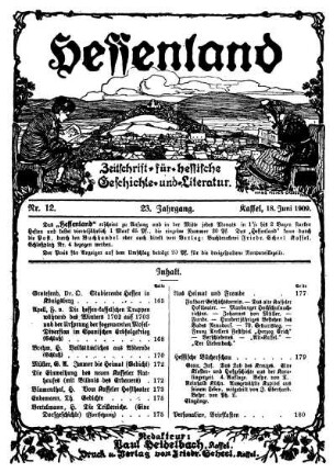 Nr. 12, 18. Juni 1909
