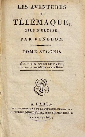 Les aventures de Télémaque, fils d'Ulysse, 2