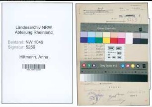 Entnazifizierung Anna Hiltmann , geb. 07.04.1914 ()