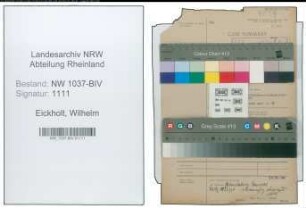 Entnazifizierung Wilhelm Eickholt , geb. 19.06.1895 (Rentmeister)