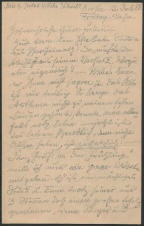 Brief an Franziska Biazzi-Förster : 13.07.1888
