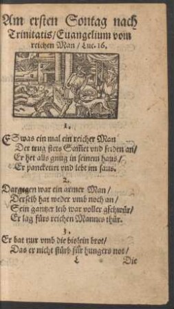Am ersten Sontag nach Trinitatis ...