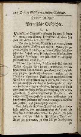 Dritter Abschnit. Vermischte Geschichte.