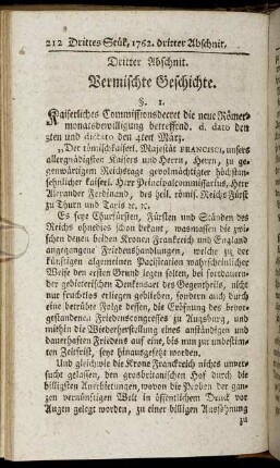 Dritter Abschnit. Vermischte Geschichte.