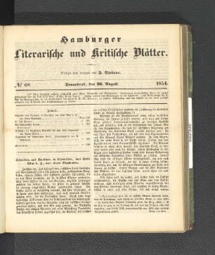 No. 68. 26. August 1854