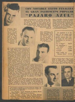 Con notable éxito finaliza el gran plebiscito popular "Pájaro Azul"