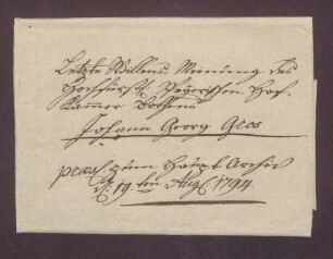 Testament des speyrischen Kammerboten Johann Georg Groß.