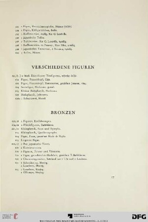 Bronzen (Nr. 607-638)