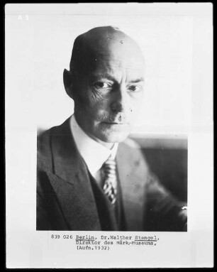 Berlin, Dr. Walther Stengel, Direktor des Märkischen Museums