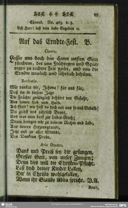Auf das Erndte-Fest