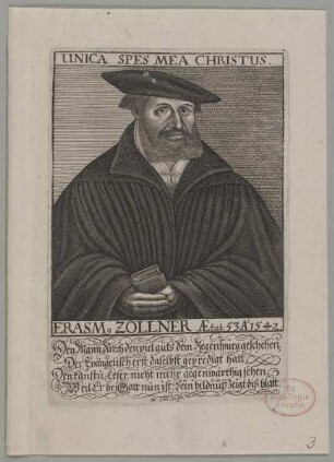 Bildnis des Erasmus Zollner