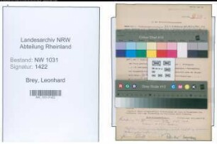 Entnazifizierung Leonhard Brey , geb. 00.00.0000 (Rektor)