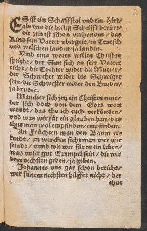 ES ist ein Schaffstal vnd ein Hirt/ || als vns die heilig Schrifft berürt/ ||