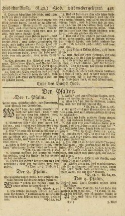 Der Psalter.