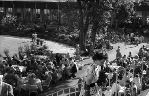 Freudenstadt: Kurgarten; Kurgarten von der Terrasse mit Wandelgang