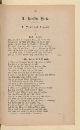 II. Lyrische Poesie