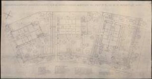 Gartenanlage Bereitschaftssiedlung Oberschlesische Hydrierwerke, Blechhammer: Gartenanlage am Haus Typ E3, Nr.5-7: Grundriss 1:100