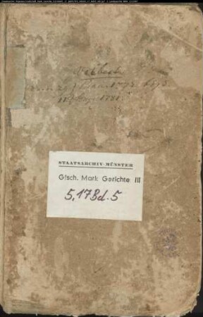 Belege zum Hypothekenbuch ("Scrinium") des Ksp. Valbert Bd. 5