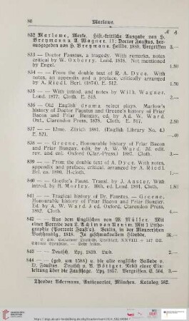 Marlowe (Nr. 832 - 858)