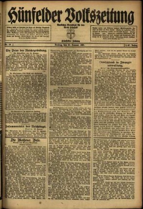Ausgabe vom Freitag, den 21. Januar 1921.