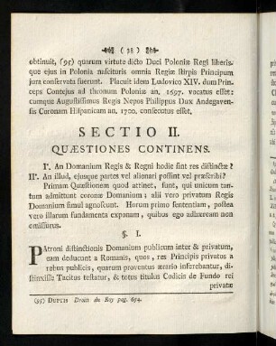 38-64, Sectio II. Quaestiones Continens. Corollaria.