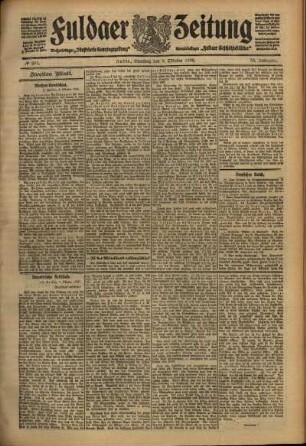 Zweite Ausgabe vom Samstag, den 09. Oktober 1909.