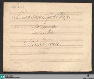 Die 3 Kleinen Wilddiebe. Excerpts. Arr - Don Mus.Ms. 2810 : pf
