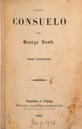 Consuelo : Par George Sand, 3