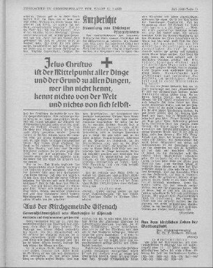 Aus der Kirchgemeinde Eisenach
