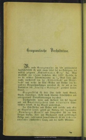 Geognostische Verhältnisse