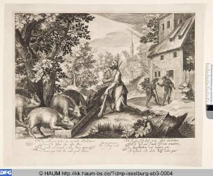 Der verlorene Sohn hütet die Schweine
