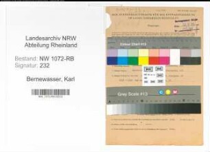 Entnazifizierung Karl Bernewasser , geb. 13.11.1902 (Kaufmann)