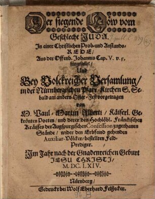 Der siegende Löw vom Geschlecht Juda