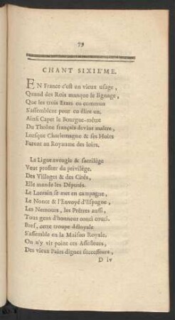 Chant Sixième