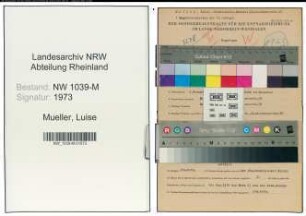 Entnazifizierung Luise Mueller , geb. 09.11.1908 (Studienraetin)