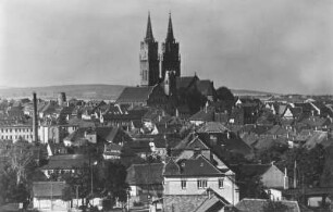 Oschatz. Stadtansicht mit Stadtkirche St. Ägidien von Südosten